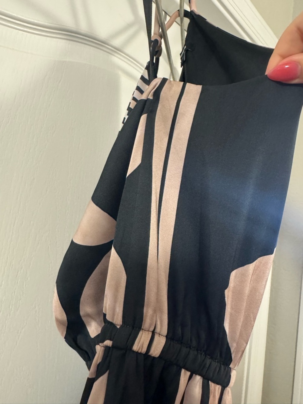 Express Black and Blush Halter Maxi Dress - Picture 11 of 16